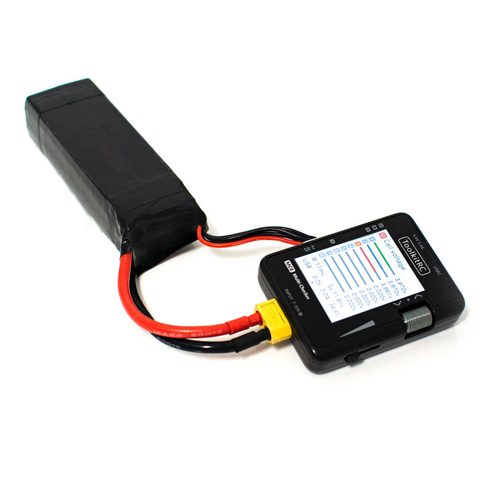 ToolkitRC MC8 Mini USB-C Fast Charging 32-Bit Servo Tester PPM SBUS Drones Multi-Tool Cell Battery Checker Plastic Mini USB-C