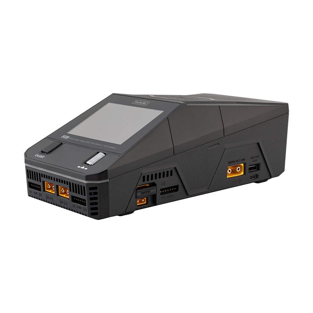 ToolkitRC Q6AC Charger for Drones Accessories 4CH Output 400W AC 1000W DC Built-in 65W USB A/TYPEC LiPo 1-6S NiMH 1-16S PB 1-10S