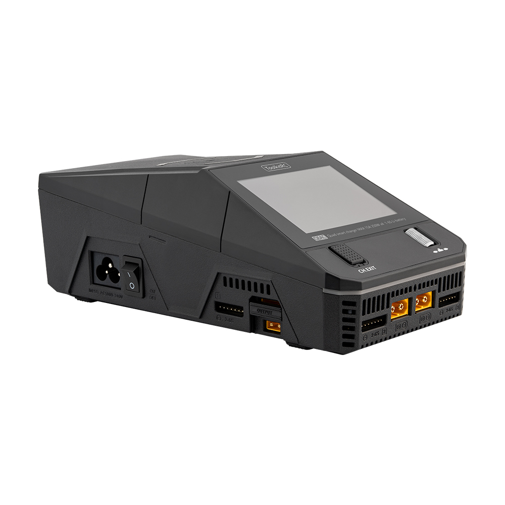 ToolkitRC Q6AC Charger for Drones Accessories 4CH Output 400W AC 1000W DC Built-in 65W USB A/TYPEC LiPo 1-6S NiMH 1-16S PB 1-10S