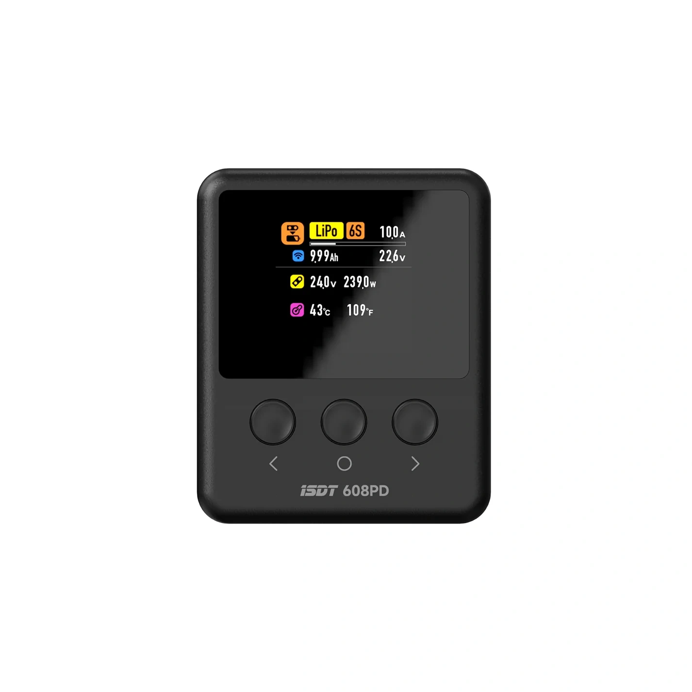 ISDT 608PD Smart RC Battery Balance Charger 1000W Lipo Battery Discharger with Dual Mode Input 140W DC 240W/10A for 2~6S Battery