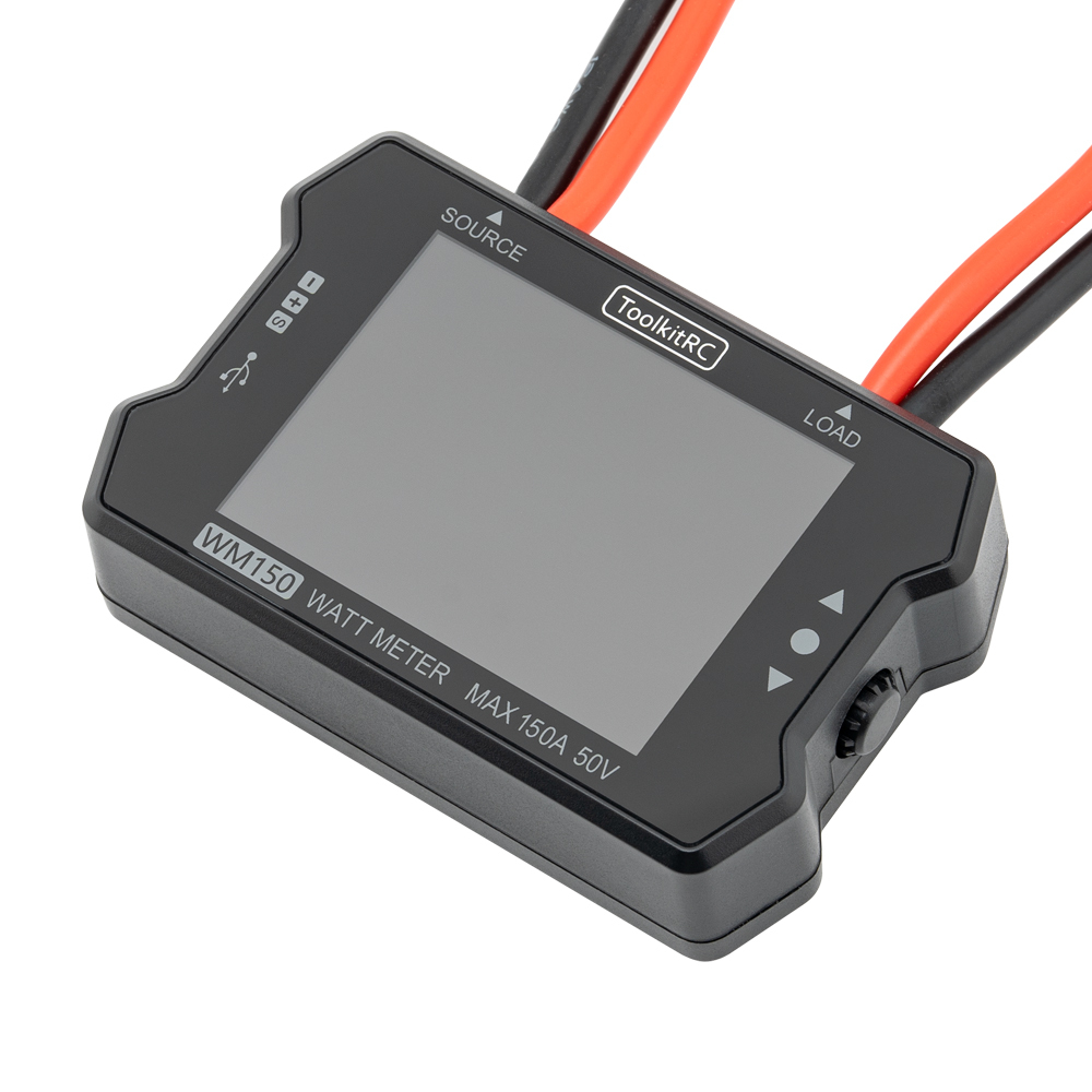 ToolkitRC WM150 Power Meter 50V 150A 32-bit ARM 12-bit ADC 2.4 Inch LCD Display Plastic Throttle Signal Toolkit