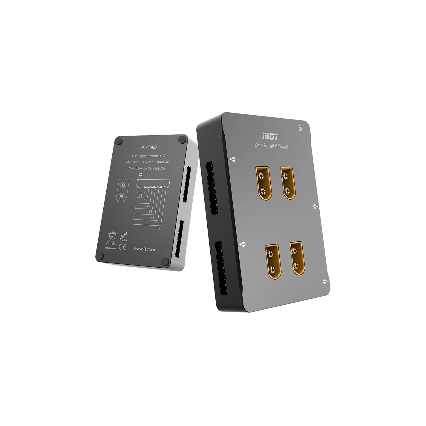 ISDT PC-4860 XT60 Safe RC Battery Charger 1-8S Lithium Charger Safe Parallel Charge Board Balance Charging Drones Accessories