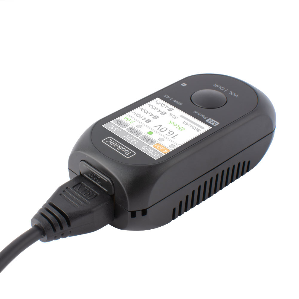 ToolkitRC M4 Pocket 80W 5A Mini Smart Charger USB-C XT60 Output 1-4S Lipo LIHv Life Battery Remote Quick Drones Accessories