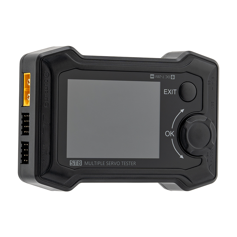 ToolkitRC ST8 8CH 100W 2A 7-28V LCD Servo Tester 4-Way Independent Speed Liner Remote RC Servo Analyzer for Drones Accessories