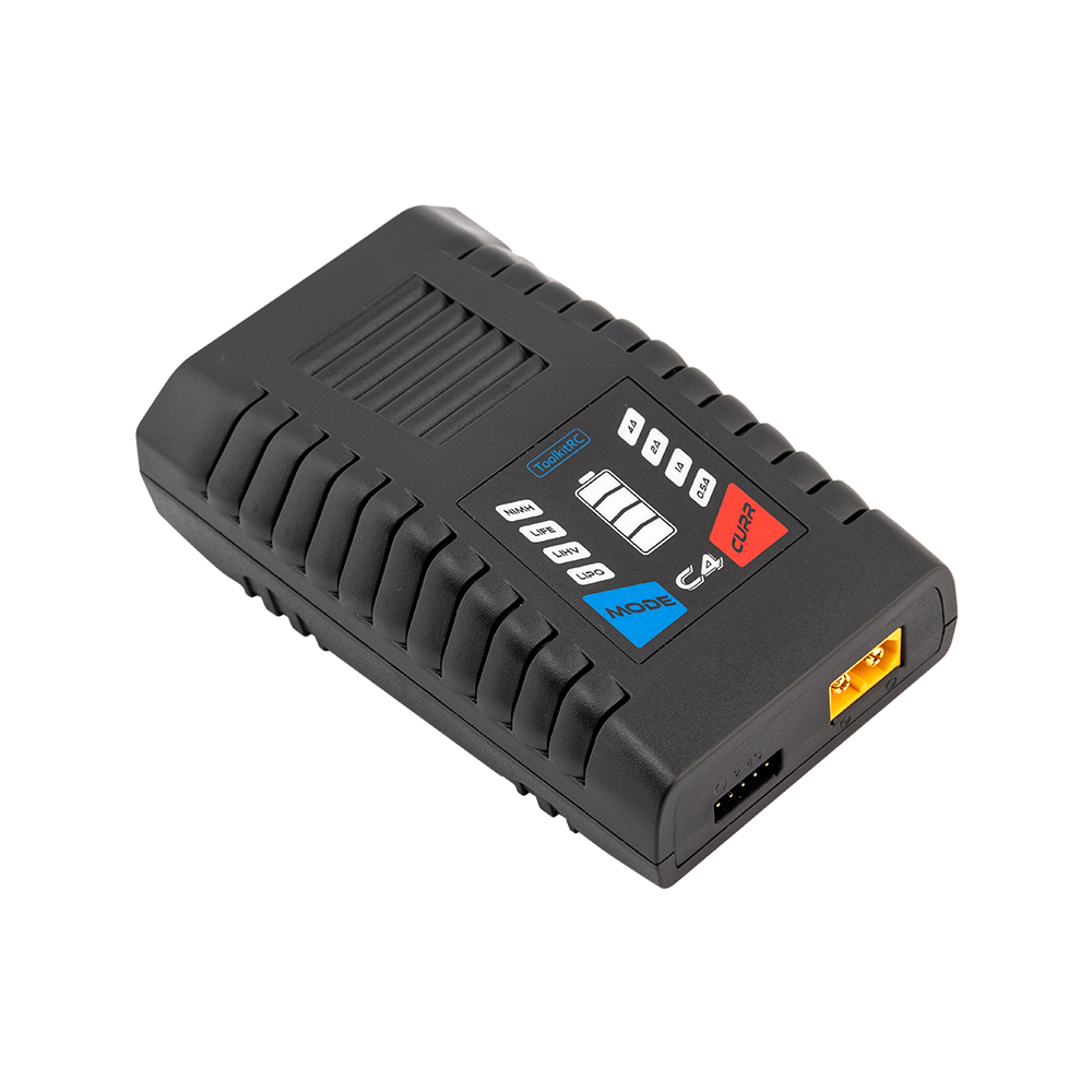 ToolkitRC C4 50W 5A AC Charger XT60 Plug for LIPO LIFE 2~4S NICD 5~8S Batteries Plastic Drones Accessories for RC Model FPV