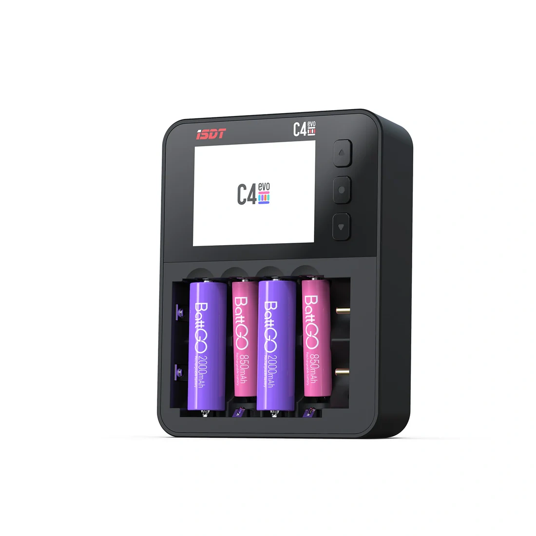 ISDT C4 EVO Smart Charger Type-C QC3.0 Output Fire Prevention for AA AAA 18650 26700 Li-ion Batteries IPS Drone Accessories