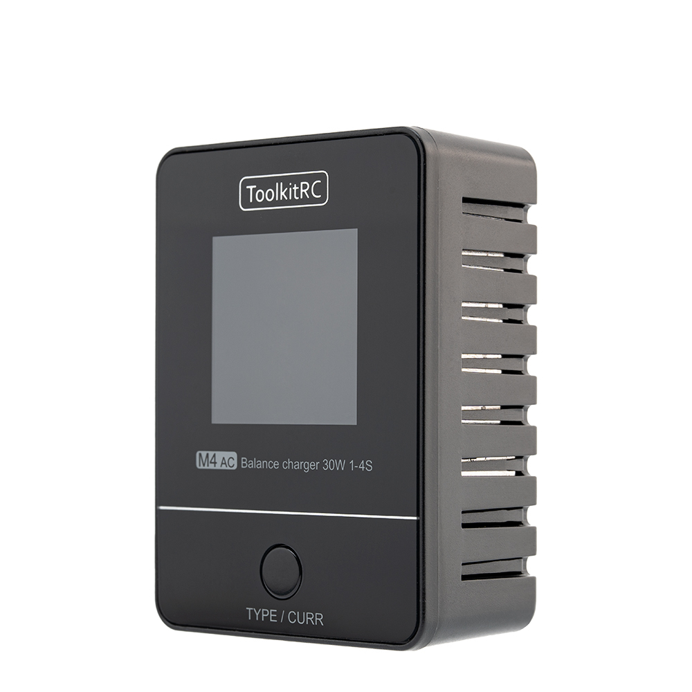 ToolkitRC M4AC 30W 2.5A Compact XT30 XT60-2.4 AC 100-240V Balance Charger for RC Drones Accessories Lithium Battery Charging