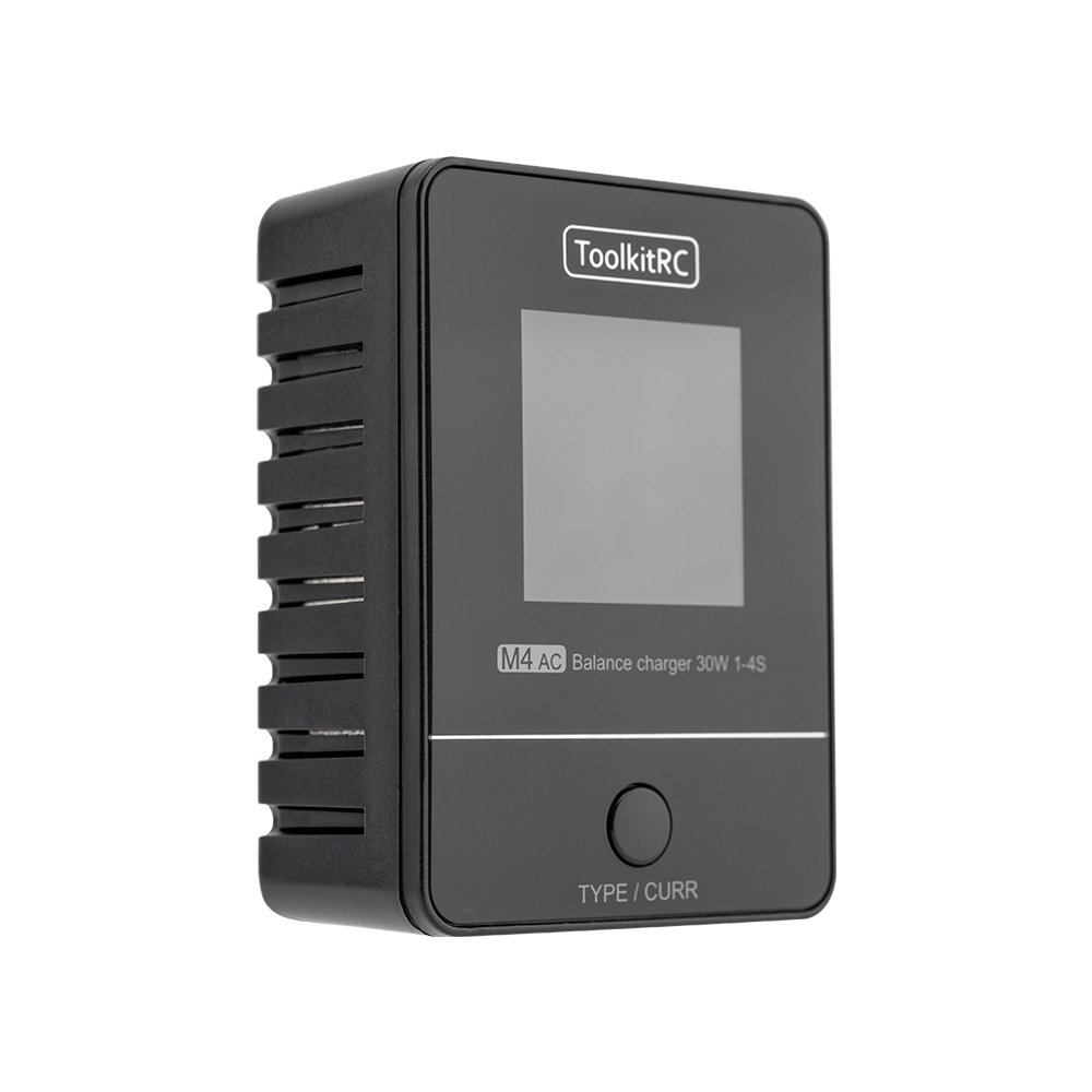 ToolkitRC M4AC 30W 2.5A Compact XT30 XT60-2.4 AC 100-240V Balance Charger for RC Drones Accessories Lithium Battery Charging