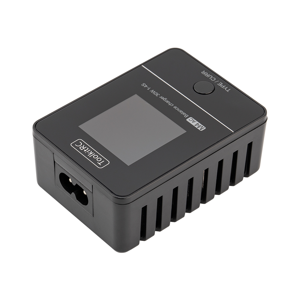 ToolkitRC M4AC 30W 2.5A Compact XT30 XT60-2.4 AC 100-240V Balance Charger for RC Drones Accessories Lithium Battery Charging