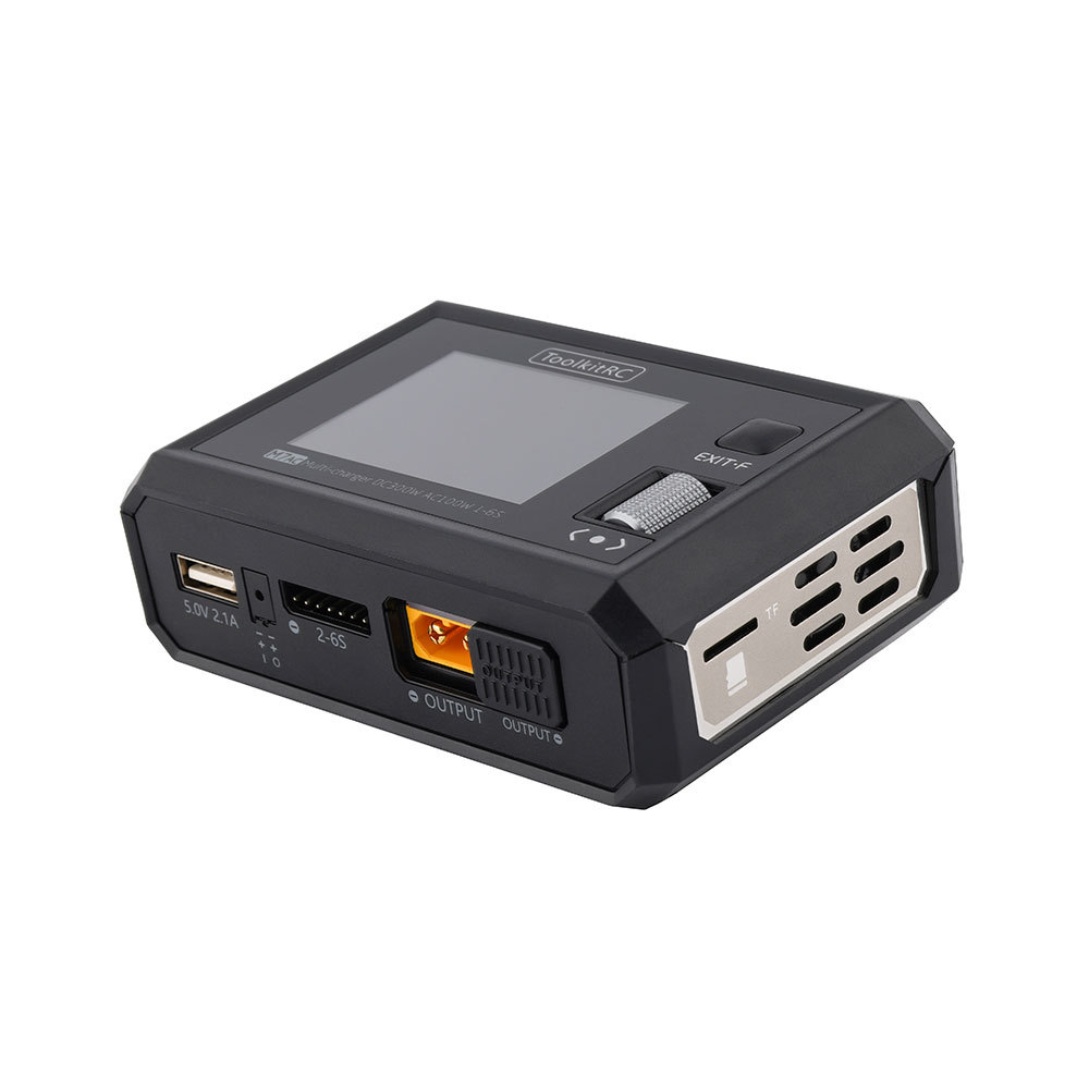 ToolkitRC M7Ac Charger Dual Output 100W AC & 300W DC XT 60 XT 30 Connector New Plastic RC Model Lipo Battery