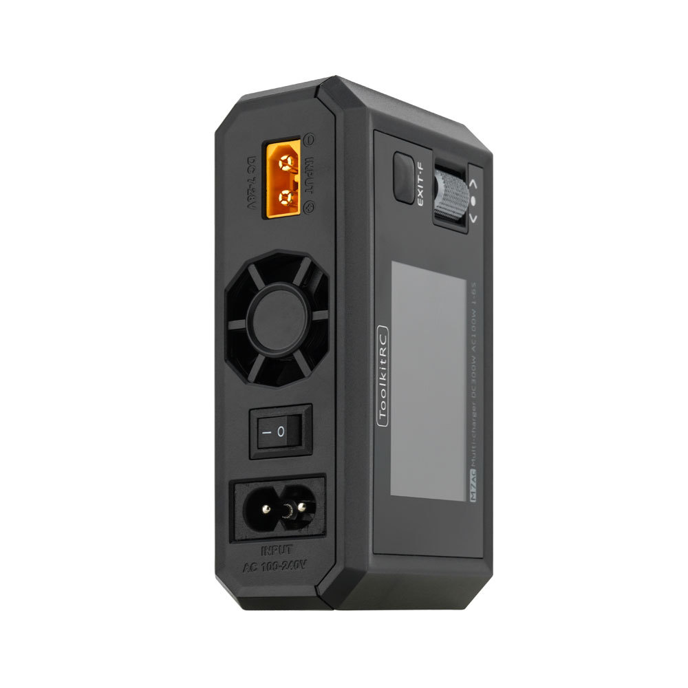 ToolkitRC M7Ac Charger Dual Output 100W AC & 300W DC XT 60 XT 30 Connector New Plastic RC Model Lipo Battery