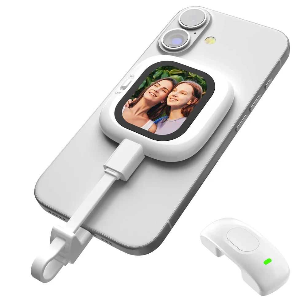 Mini Phone with Magnetic PC Screen Display Plug-and-Play Vlog Selfie Monitoring Rear Camera for Live TikTok Videos