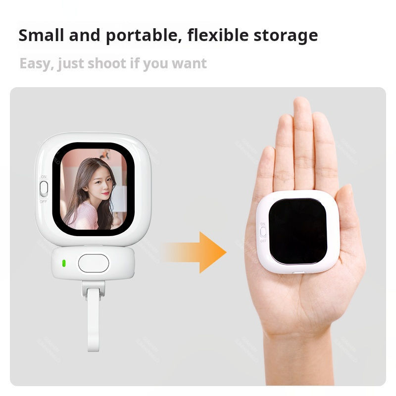 Mini Phone with Magnetic PC Screen Display Plug-and-Play Vlog Selfie Monitoring Rear Camera for Live TikTok Videos