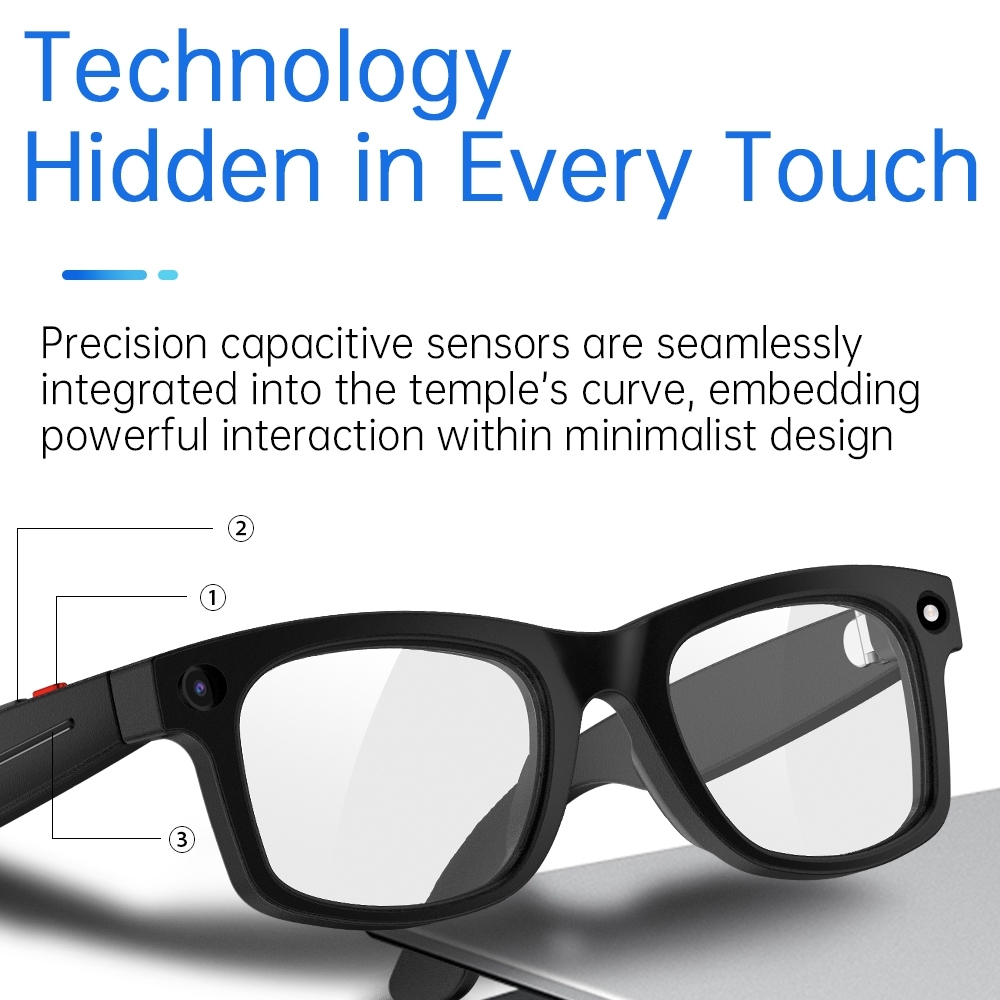 AIMB S2 AI Smart Glasses Camera Real Time Translation Wi-Fi Transmission Multi-Language 1080P HD Video Voice Recording Shooting