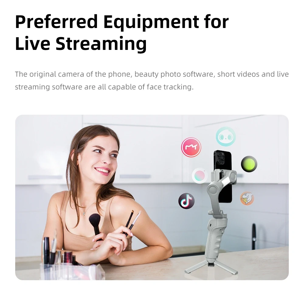 M01 Handheld Stabilizer Gimbal 3-Axis Anti-Shake AI Face Tracking for Mobile Phones Video Vlog
