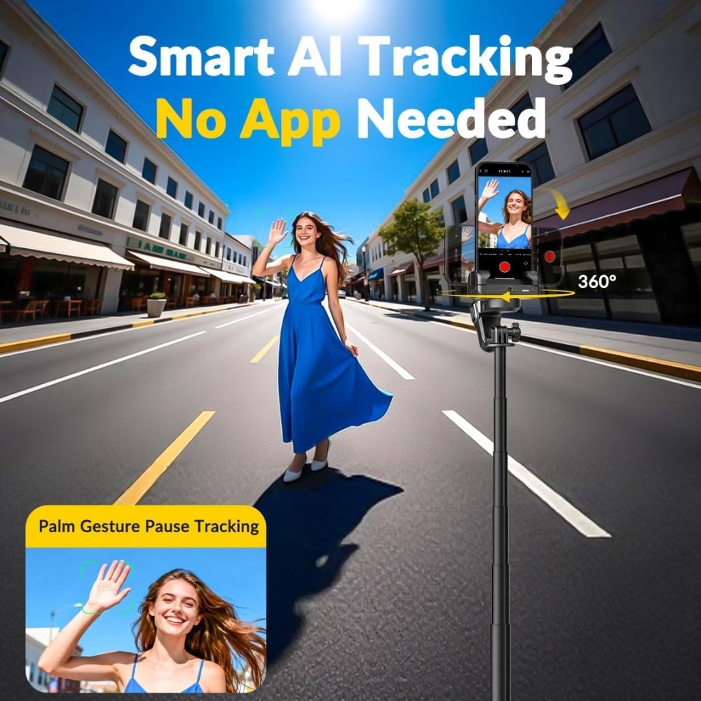 M3 Pro Auto-Open 4-in-1 Smartphone Gimbal AI Face Tracking Stabilizer