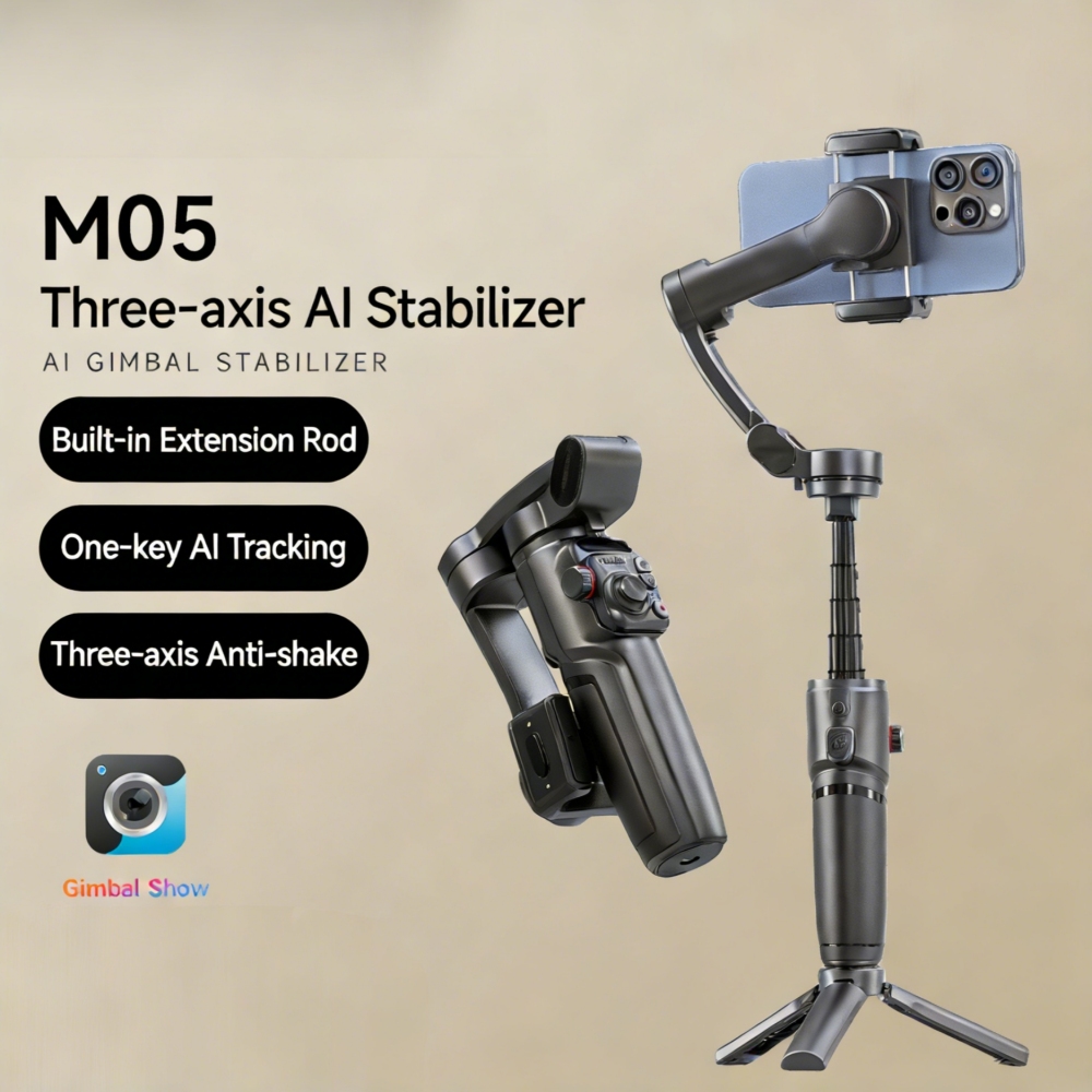 M05 Handheld Stabilizer Gimbal 3-axis Anti-Shake AI Face Tracking