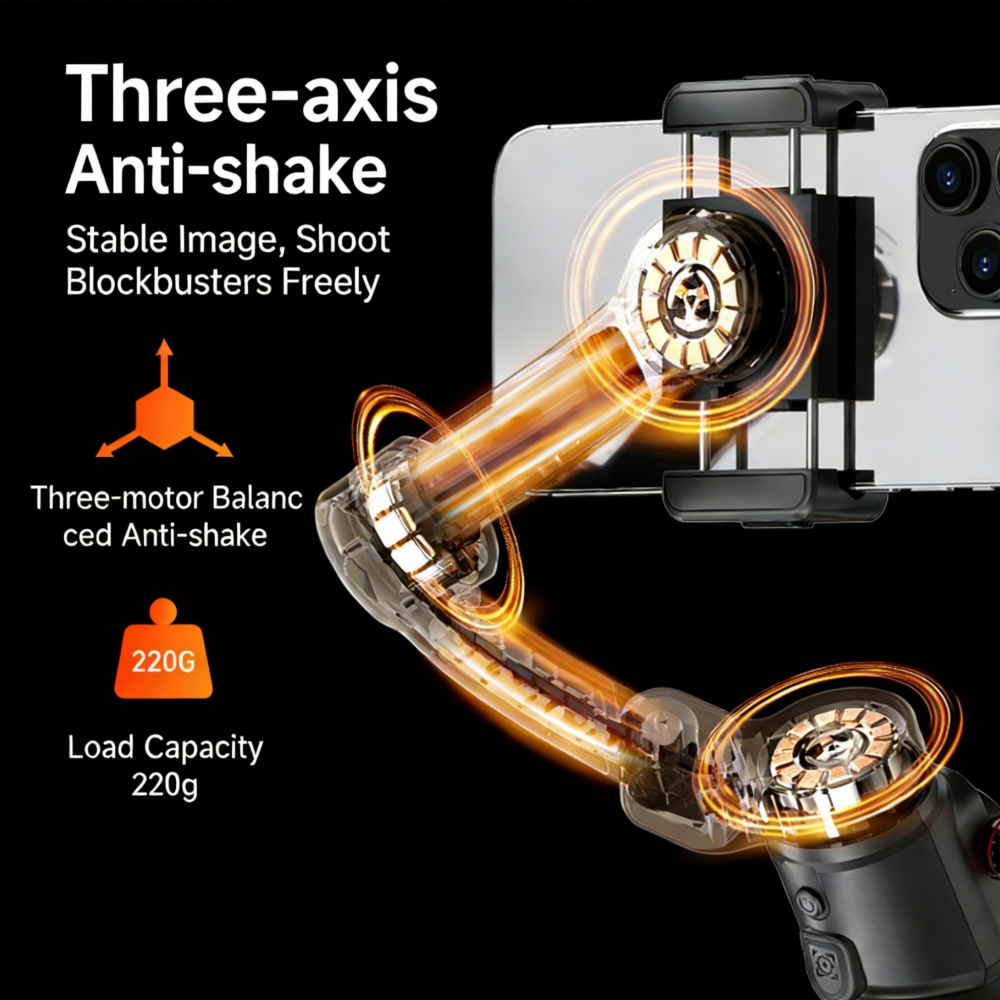 M05 Handheld Stabilizer Gimbal 3-axis Anti-Shake AI Face Tracking