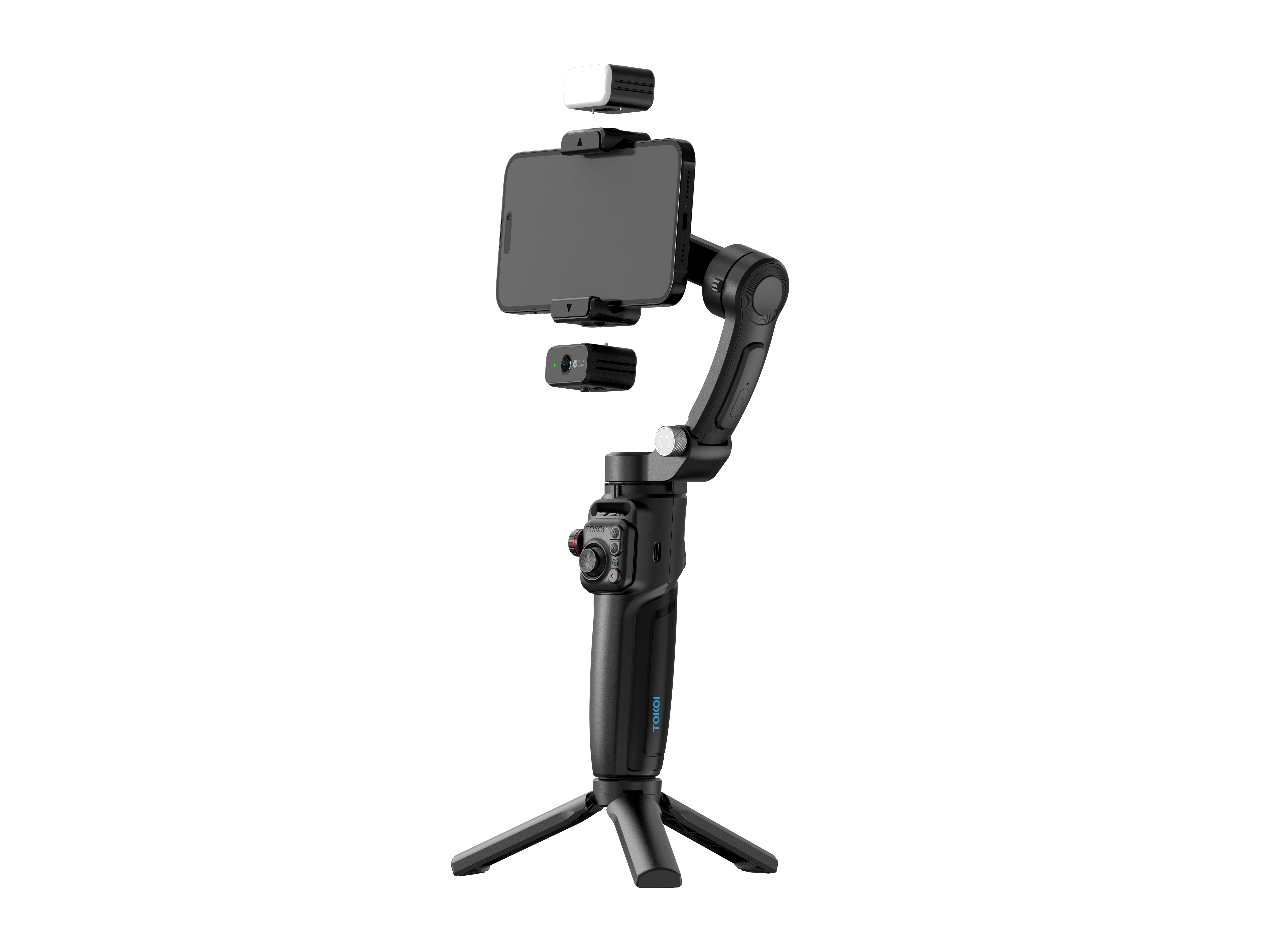 M06 AI 3-axis Handheld Stabilizer Gimbal Anti-Shake Face Tracking Lavalier Microphone