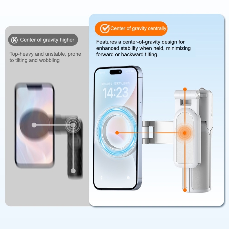 Z3 Zoom Magnetic Foldable Selfie Stick Mini Portable Phone Holder Stabilizer