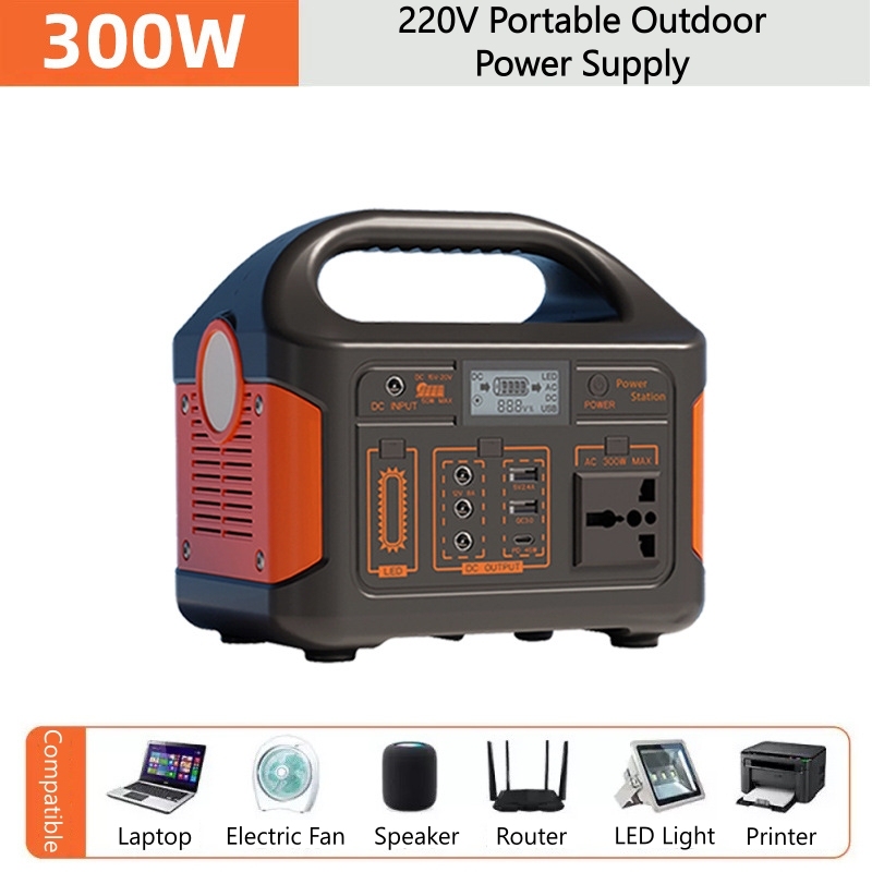 300W 256WH 110V Power Supply Pure Sine Wave Solar Portable Power Bank