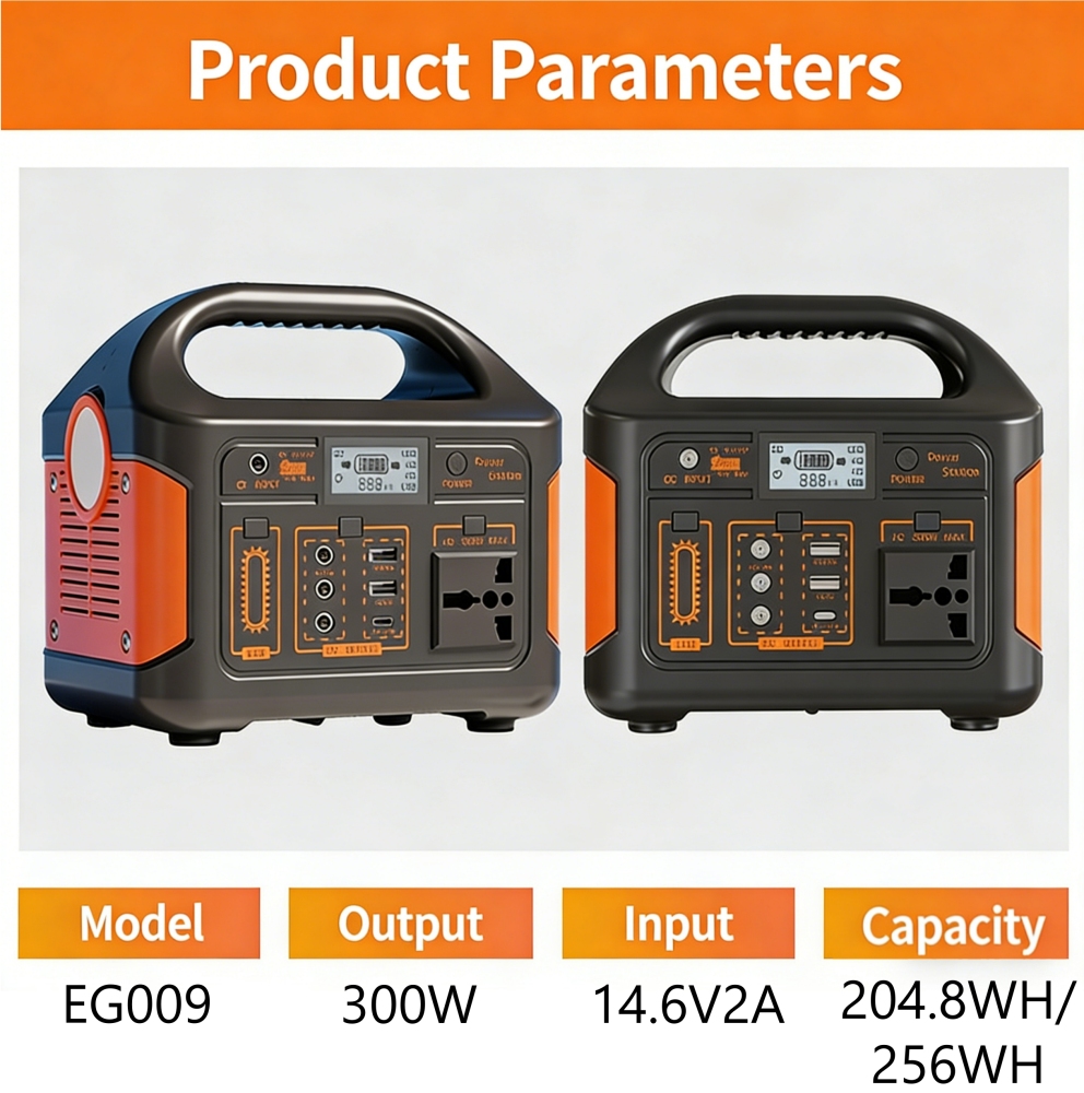 300W 256WH 110V Power Supply Pure Sine Wave Solar Portable Power Bank