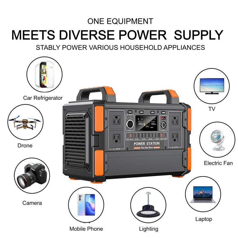 1200W 1008WH 220V 110V Solar Portable Power Supply Station