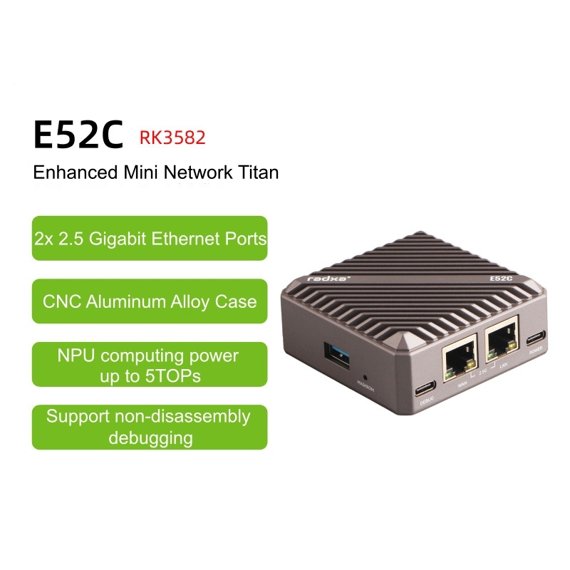 Radxa E52C RK3582 Gateway Network Computer