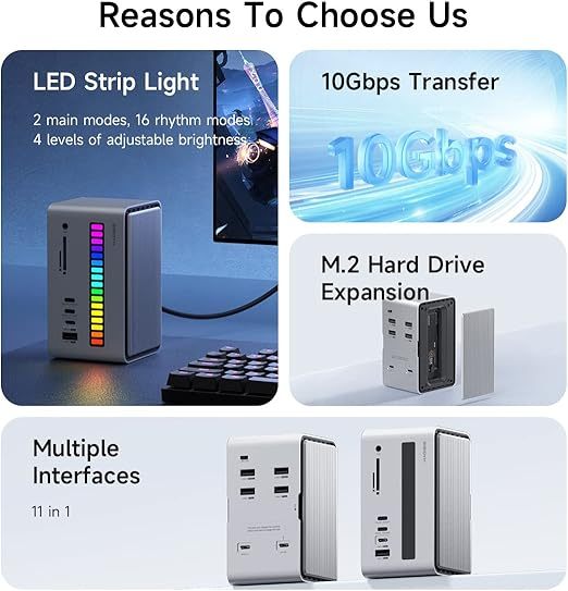 Hagibis U100 Aluminum Alloy USB-C Docking Station