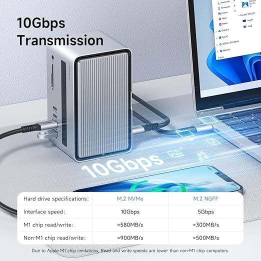 Hagibis U100 Aluminum Alloy USB-C Docking Station