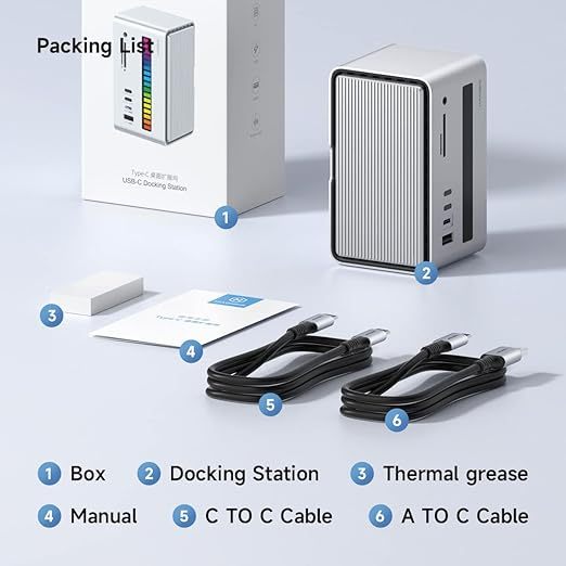 Hagibis U100 Aluminum Alloy USB-C Docking Station