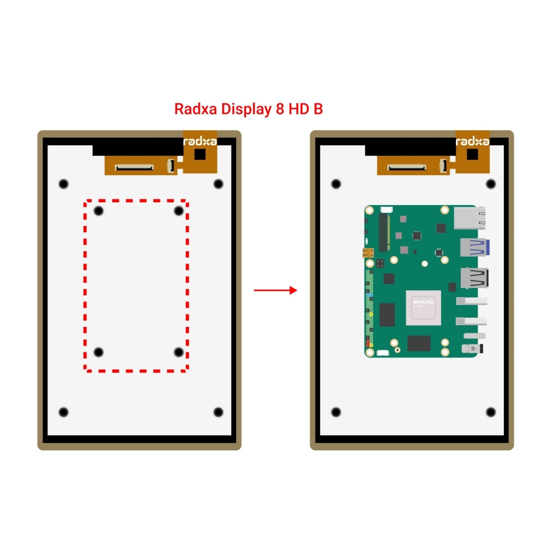 Radxa Display 8 Inch FHD Touchscreen 800x1280 MIPI Display