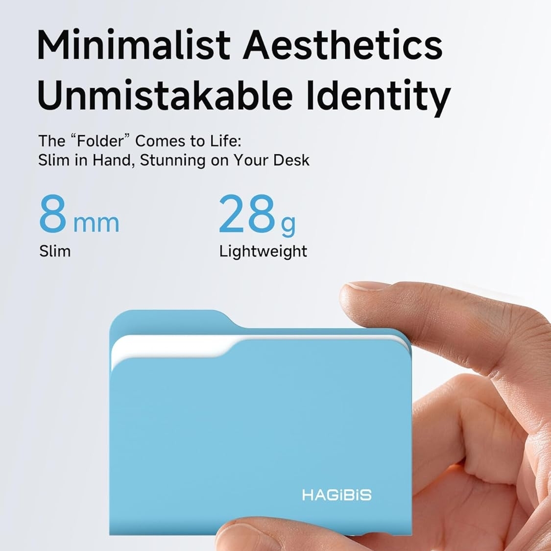 Hagibis Aluminum M.2 SSD Enclosure Folder Hard Drive Case