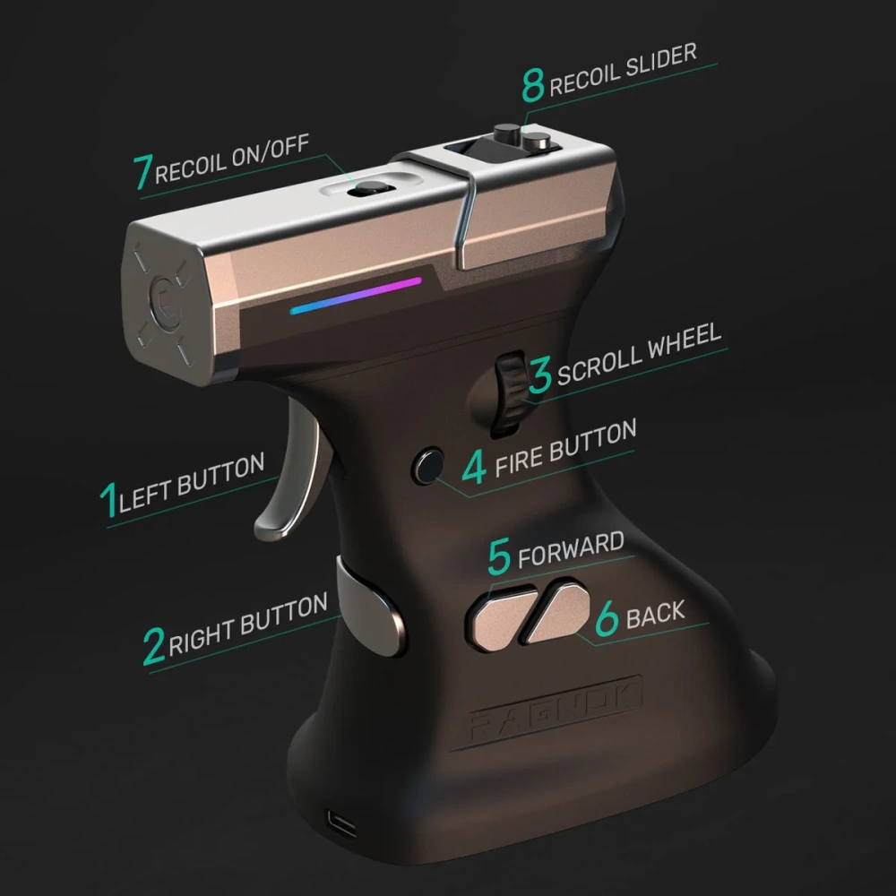 Ragnok ErgoStrike7 3 Gun Mouse for FPS Shooting Games