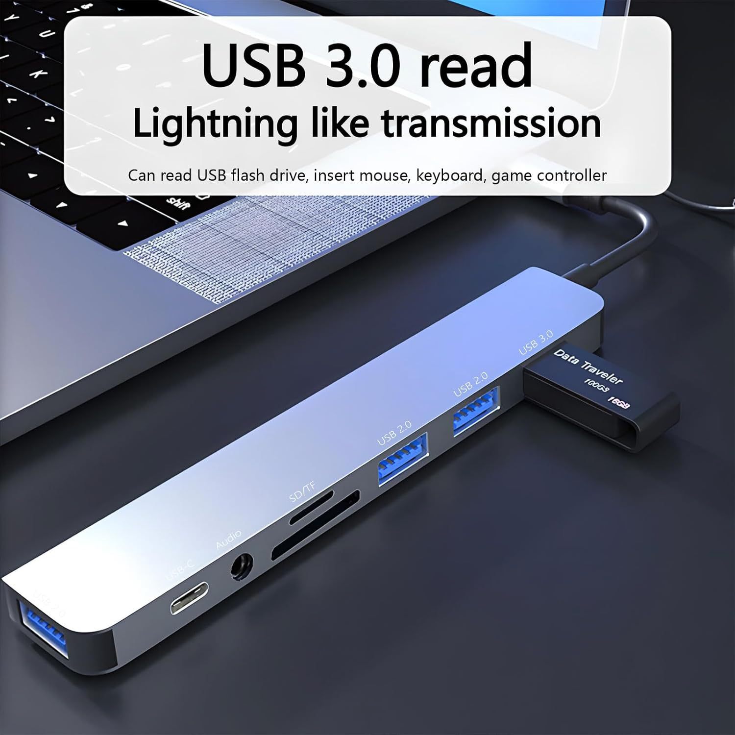 8-IN-1 Aluminum Alloy USB Hubs