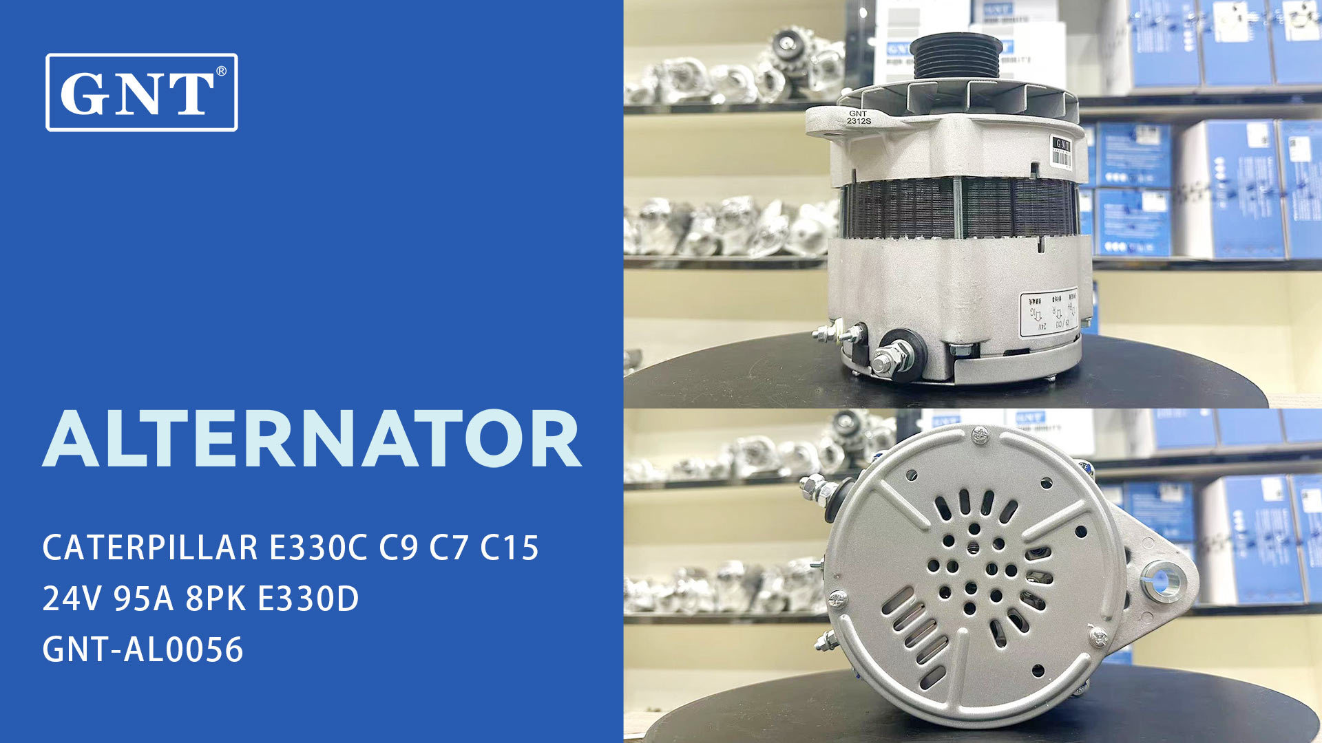 GNT Factory Wholesale 24V 95A 12PK High quality Alternator for CATERPILLAR ENGINE C7 C9 C15 3306 3406E 3126B