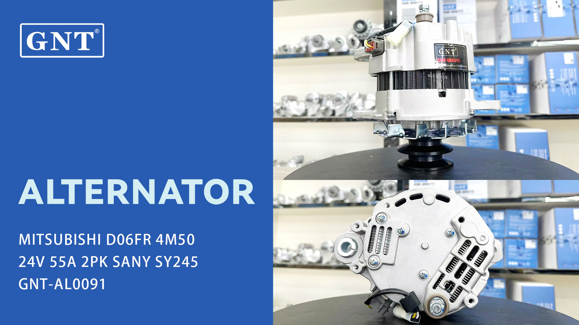 24V 55A 2PK Alternator for CATERPILLAR 320B E317B E318B E318C MITSUBISHI D06FR 4M50 SANY245 Hyundai R160LC-7 R170W-7 R180LC-7