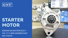 24V 11T DL07 Starter Motor DH225-7 DOOSAN Engine 19080032,19080033, 8200475, 8200734, 8200777, DRS0632, DRS0632N