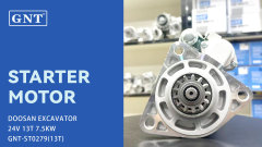 24V 13T Starter Motor DL07 DH225-7 DOOSAN Engine 65.26201-7076, 65.26201-7076A, 65.26201-7077 65.26201-7077A, 65.6201-7077B