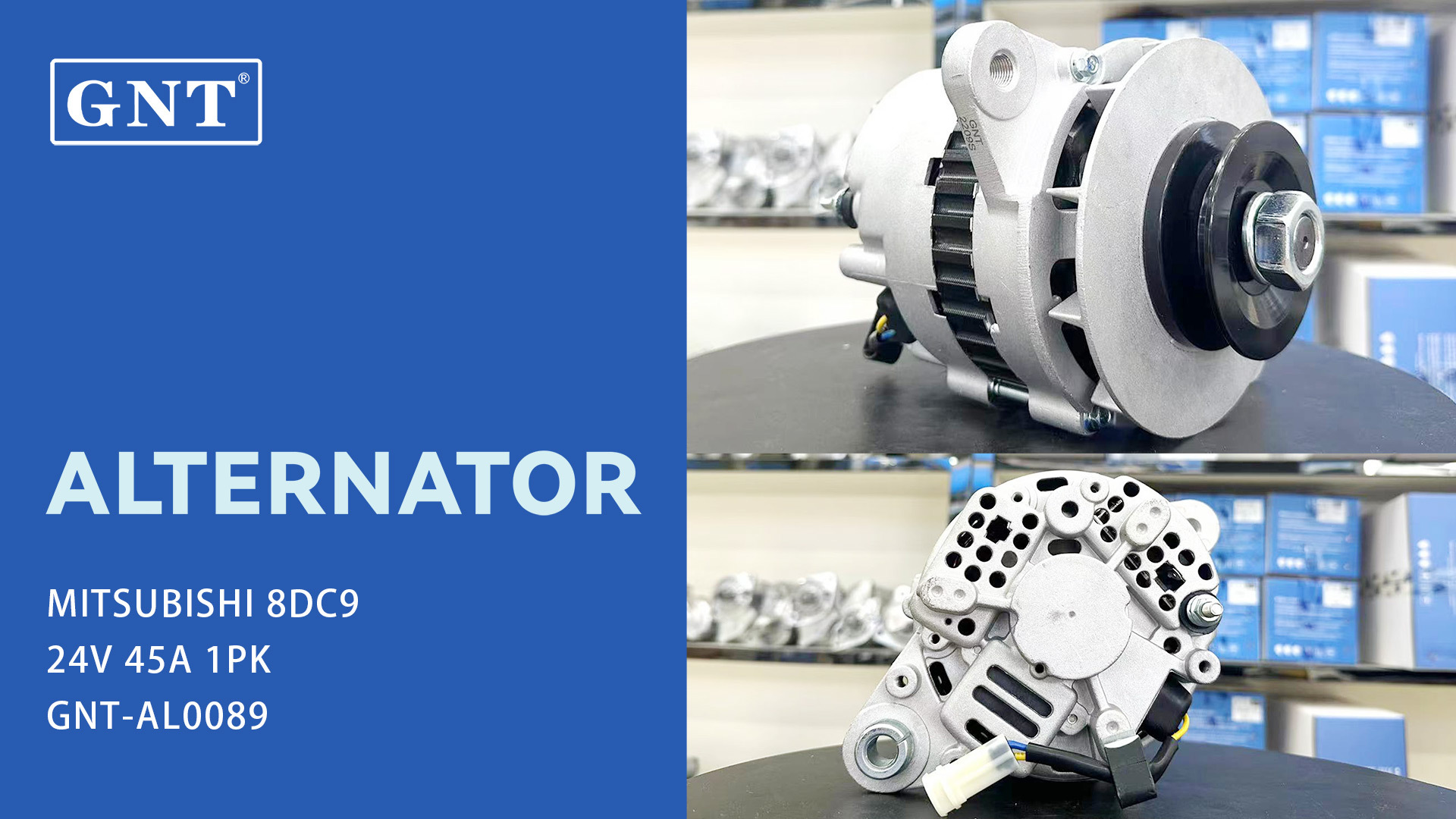 Wholesale 24V 45A 1PK High-quality excavator alternator for MITSUBISHI 8DC9 By GNT Factory Worldwide Ship