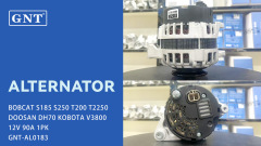 12V 90A 1PK Alternator for BOBCAT S185 S250 BF4M1011F KUBOTA V3307 Engine TA000A48401, TA000A48402