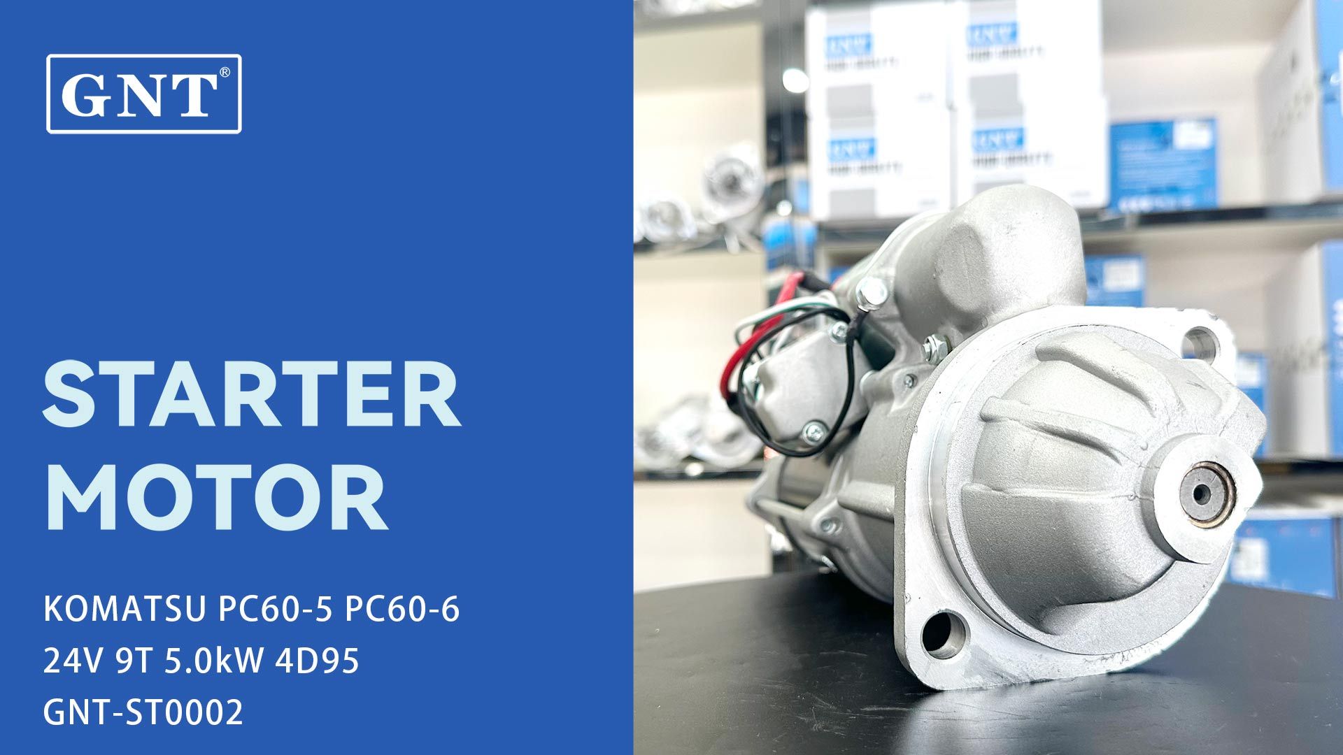 24V 9T 5.0KW NEW GNT Starter Motor fits KOMATSU PC60-5 Excavator 6008134000 5811001390 5811001391 5811001560 5811001620 8944467700