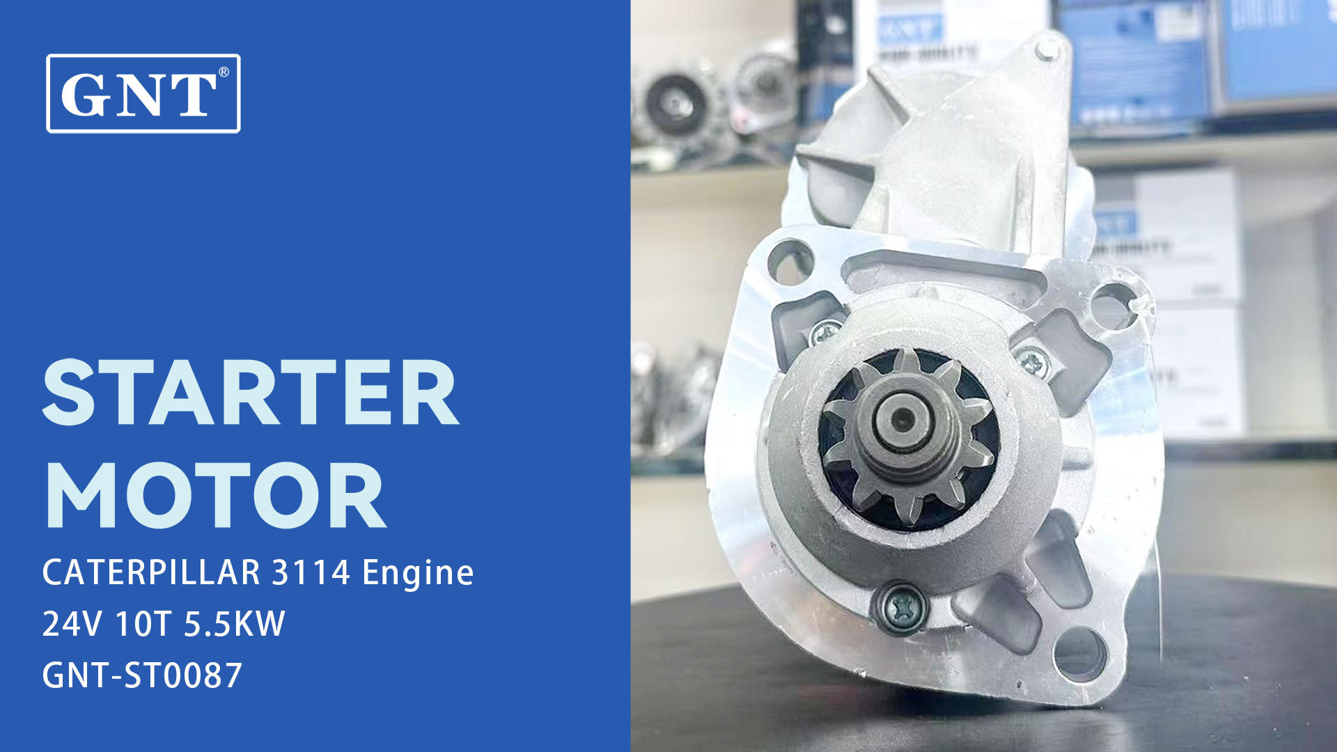 24V 10T GNT Starter motor compatible with Caterpillar 3114 Engine 110944 CST40608AS 1280005733 DSN2003 JS930 8EA737131001