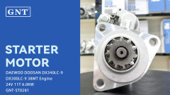 24V 11T 6.0KW GNT Starter compatible with DAEWOO DX340-9 DX300-9 38MT Engine 30051600054 30051600054A 30051600054C 300516-00032 300516-00054B