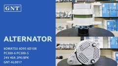24V 40A Alternator compatible with KOMATSU 6D108 Engine 6008217240 6008217250 6008217260 6008217310 6008217350 6008217420 6008217520