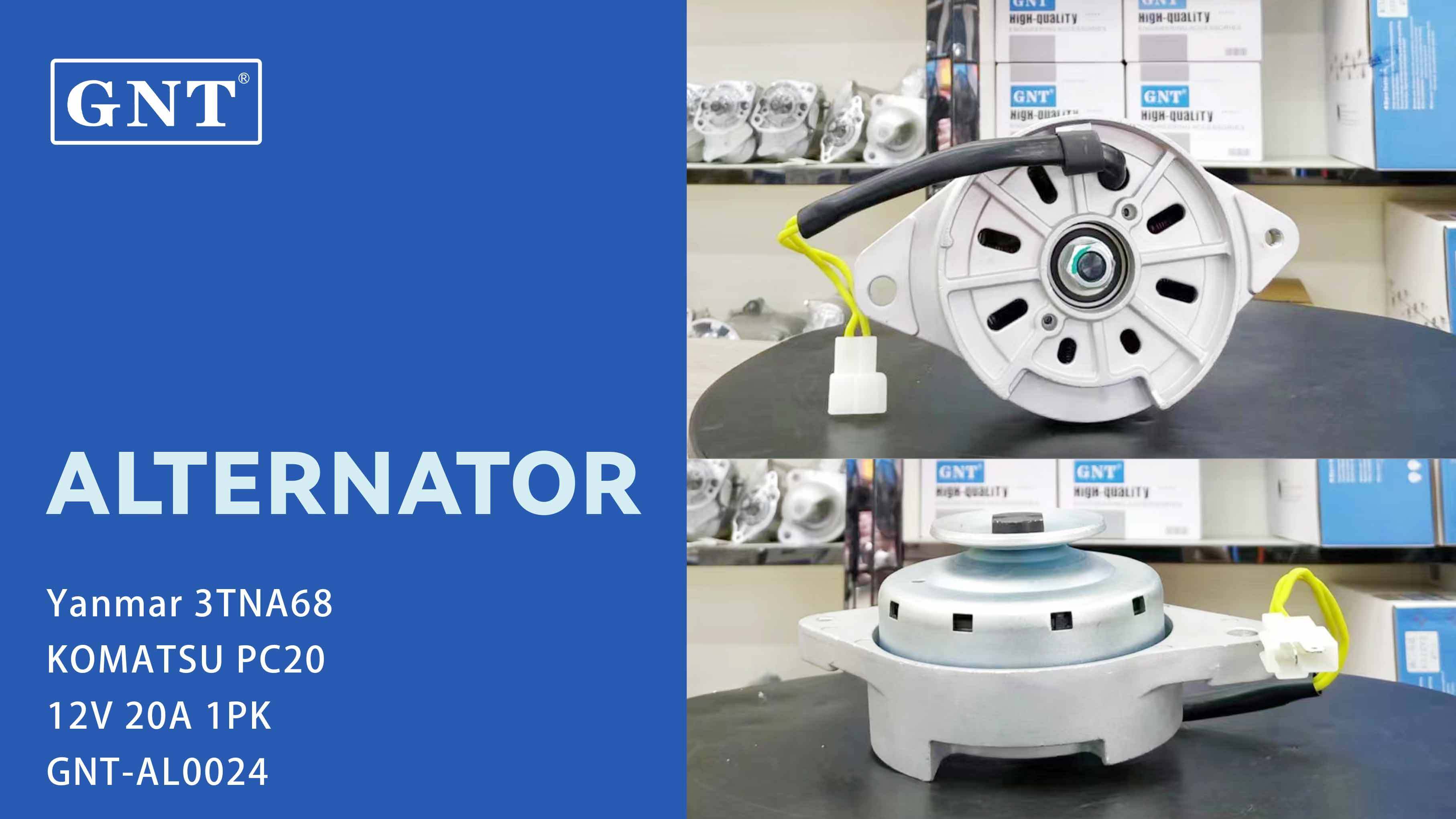 12V 20A Alternator compatible with KOMATSU PC20 Engine AM877557 AM879144 CH15587 GP9165 MIA10338 SE501822 SE501843 CAL56100AS