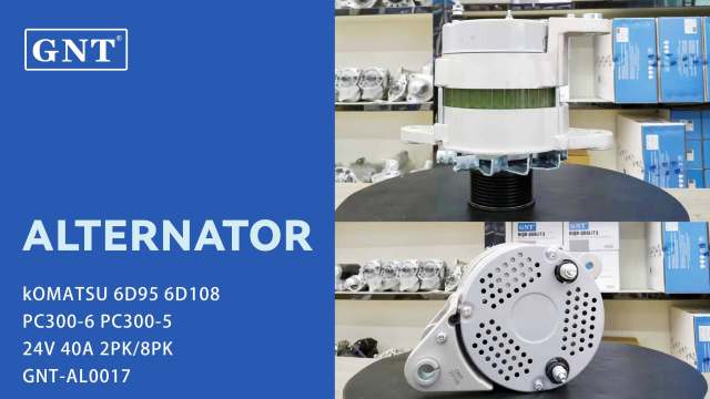 24V 40A Alternator compatible with KOMATSU 6D95 Engine 0350000561 0350000591 0350003000 0350003020 0350003050 0350003150 0350003180