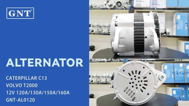 12V 120A Alternator compatible with CATERPILLAR C13 Engine 1012118040 1012118050 1012118060 3062333RX ALN8060 12466N 2706050020