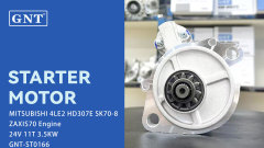 24V 11T Starter Motor compatible with Hitachi 4LE2 Engine 115802 8971374780 8971374781 8971374782 8972047190 8972047191 8980723150