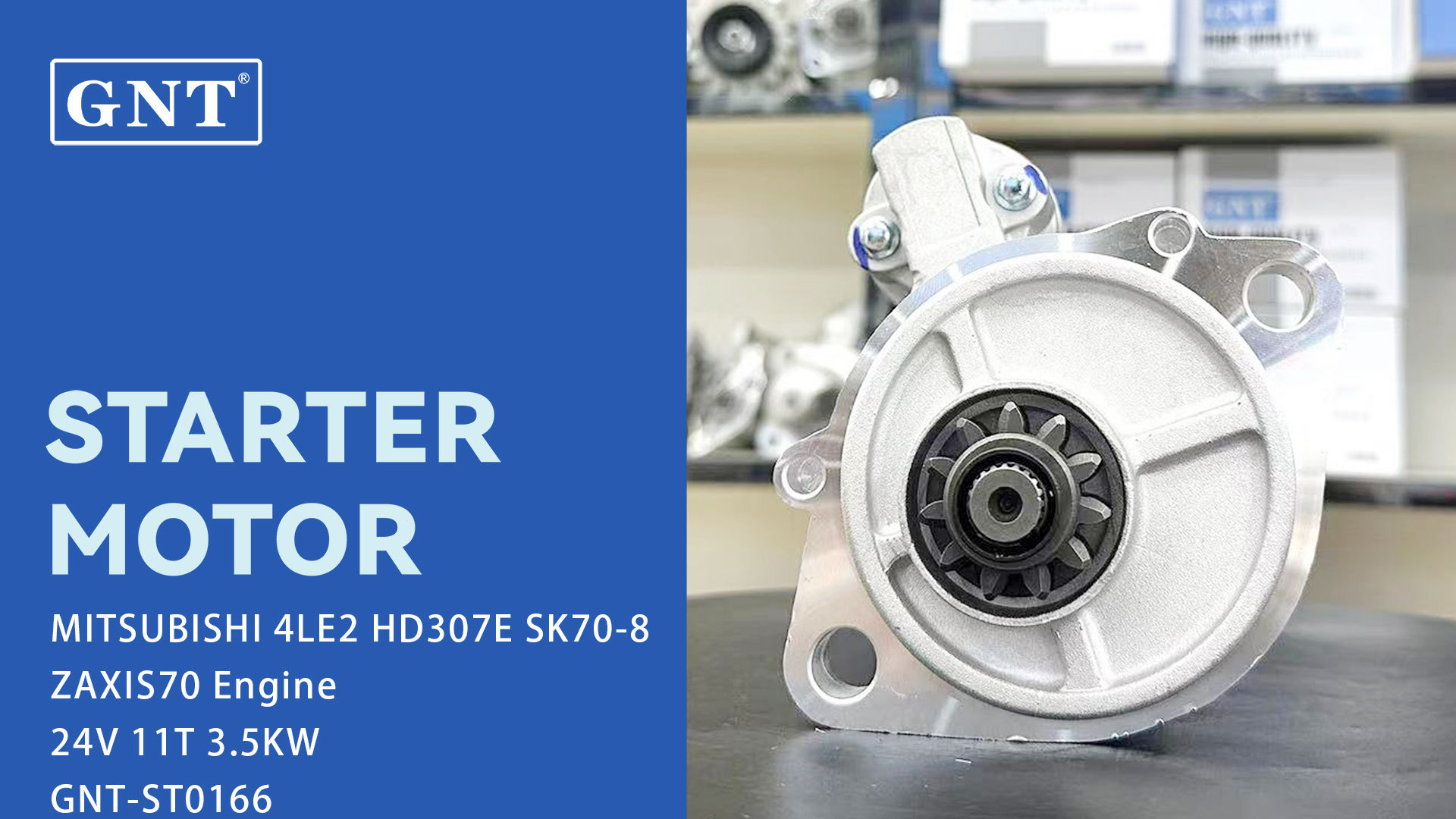 24V 11T Starter Motor compatible with KOBELCO 4JG1 4JB1 New Holland E135B E70B Engine M8T80371 M8T80372 M8T80373 M8T80374 M8T81571 M8T81571AM